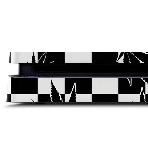Marijuana Checkered PS4 Slim Skin