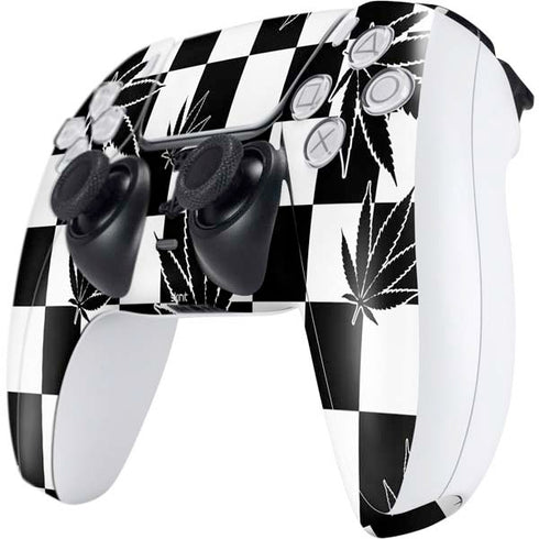 Marijuana Checkered PS5 Controller Skin
