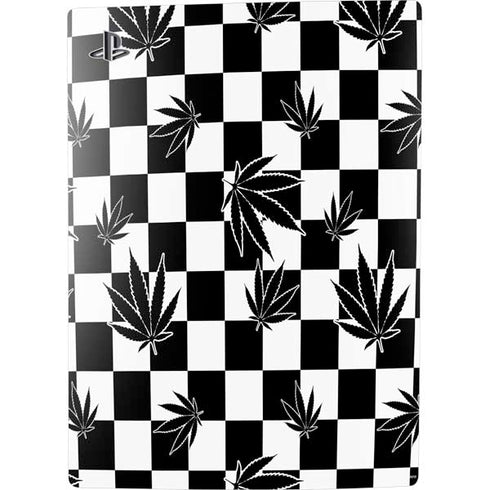 Marijuana Checkered PS5 Digital Edition Console Skin