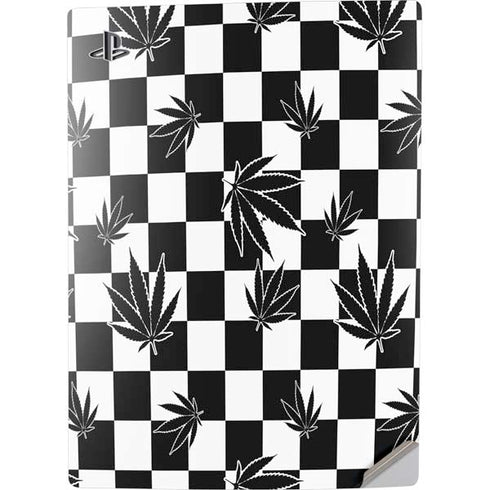 Marijuana Checkered PS5 Digital Edition Console Skin