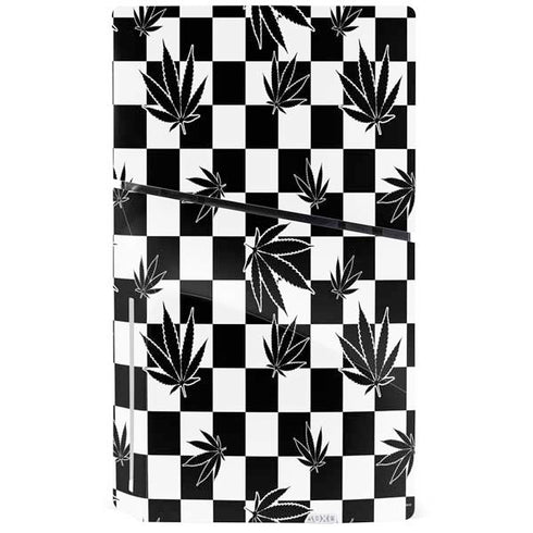 Marijuana Checkered PS5 Slim Disk Console Skin