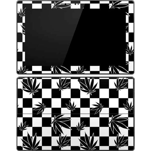 Marijuana Checkered Surface Pro Tablet Skin