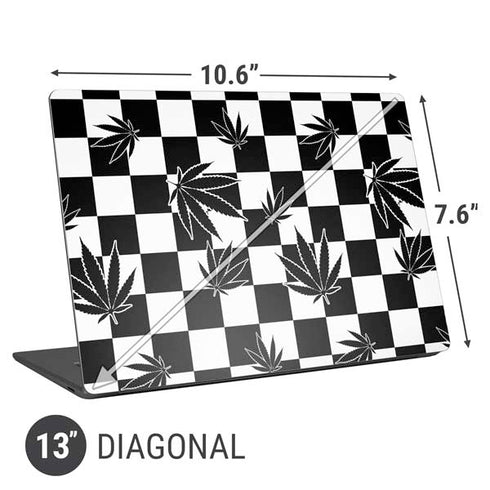 Marijuana Checkered Universal Laptop 13in (10.6 x 7.6in) Skin