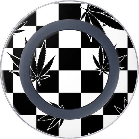 Marijuana Checkered Wireless Charger Skin