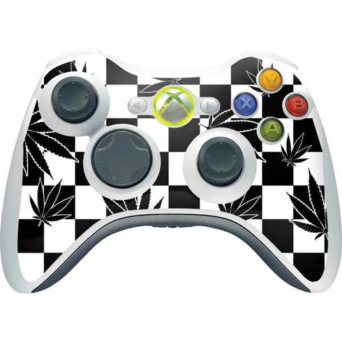 Marijuana Checkered Xbox 360 Wireless Controller Skin