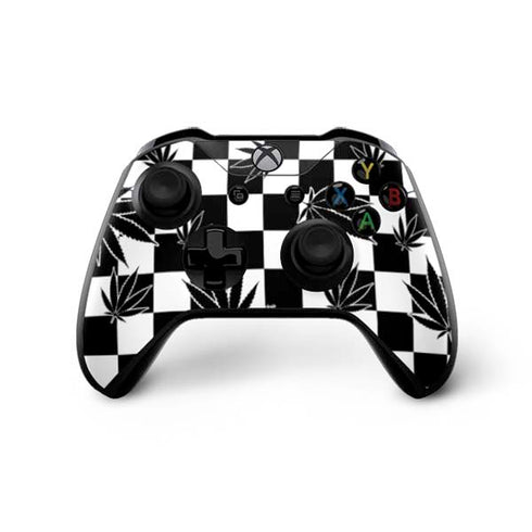 Marijuana Checkered Xbox One X Controller Skin