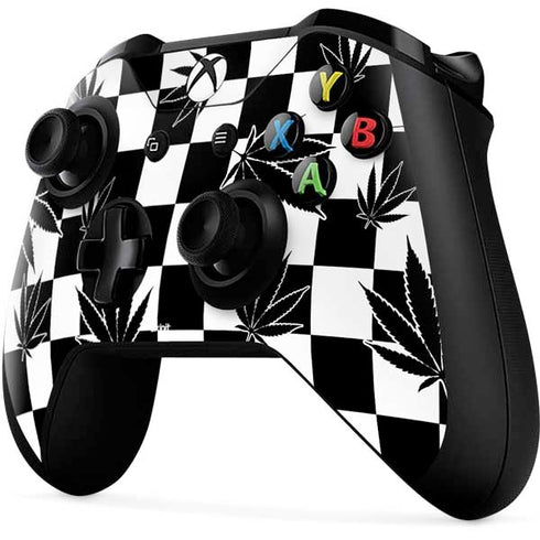 Marijuana Checkered Xbox One X Controller Skin