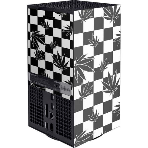Marijuana Checkered Xbox Series X Console Skin