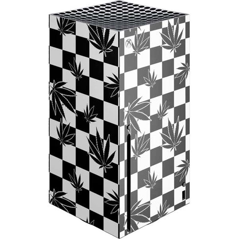 Marijuana Checkered Xbox Series X Console Skin