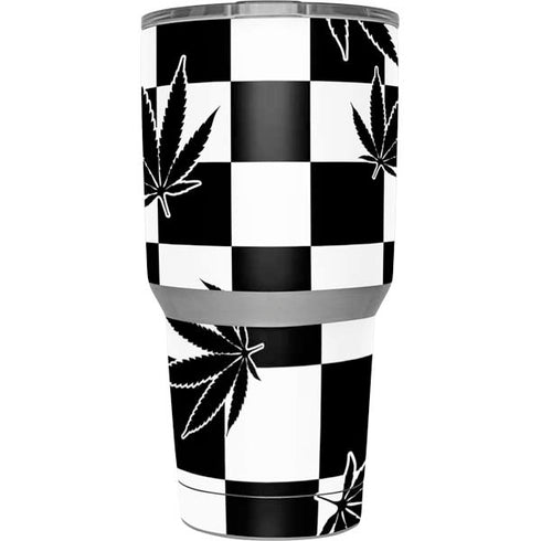 Marijuana Checkered Yeti 30oz Rambler Tumbler Skin
