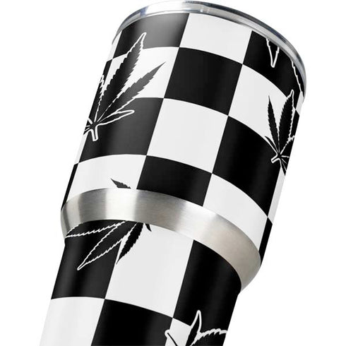 Marijuana Checkered Yeti 30oz Rambler Tumbler Skin
