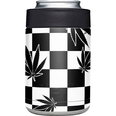 Marijuana Checkered Yeti Colster Can Insulator Skin