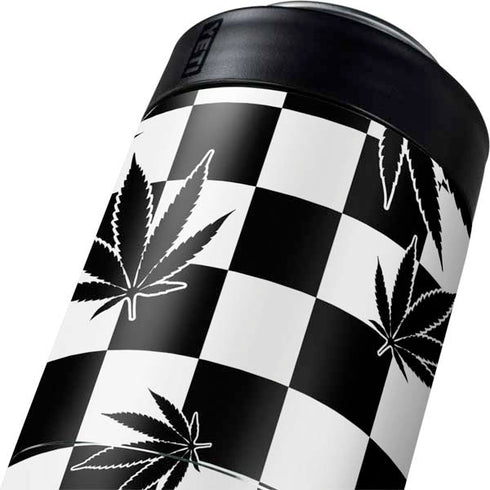 Marijuana Checkered Yeti Colster Can Insulator Skin