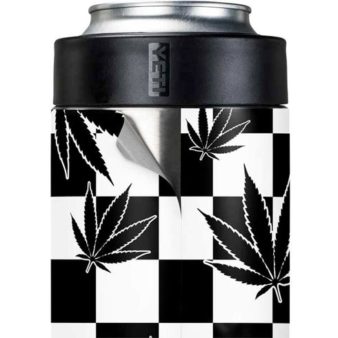 Marijuana Checkered Yeti Colster Can Insulator Skin