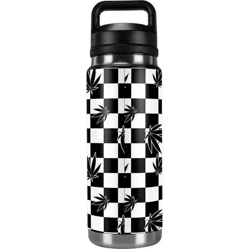 Marijuana Checkered YETI Rambler 26oz Bottle Skin
