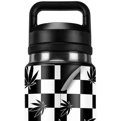 Marijuana Checkered YETI Rambler 26oz Bottle Skin