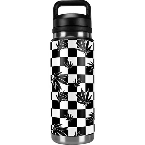 Marijuana Checkered YETI Rambler 26oz Bottle Skin