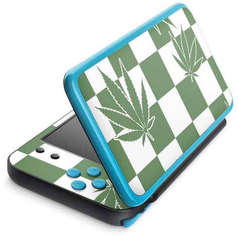Marijuana Green Checkered Nintendo 2DS XL (2017) Skin