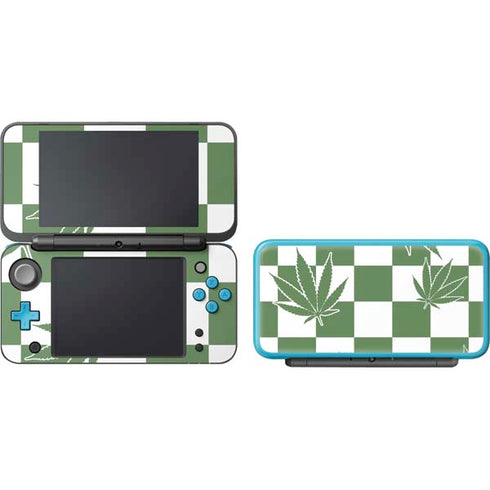 Marijuana Green Checkered Nintendo 2DS XL (2017) Skin
