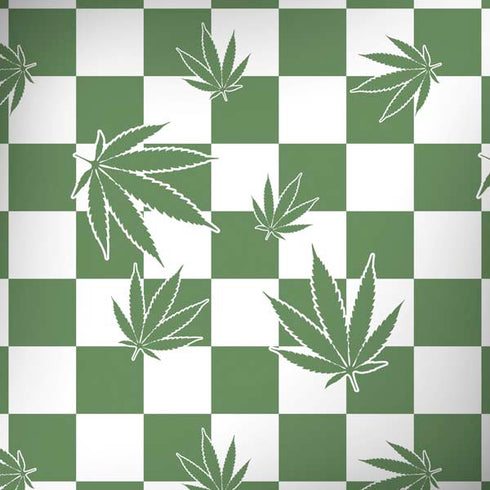 Marijuana Green Checkered Dell Alienware Skin