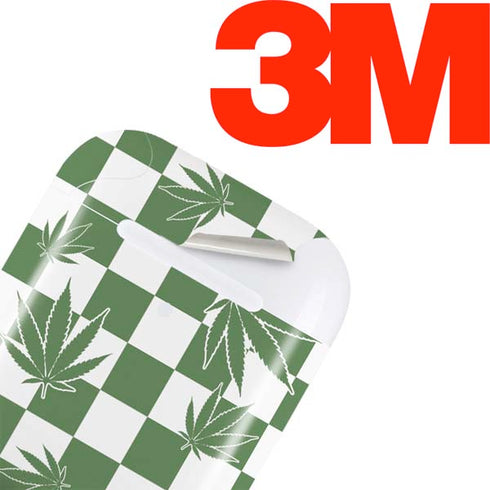Marijuana Green Checkered Apple AirPods Skin
