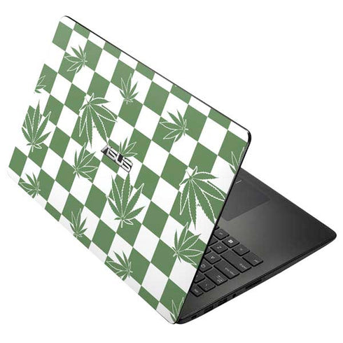 Marijuana Green Checkered Asus X502CA 15.6 Skin