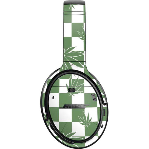 Marijuana Green Checkered Bose QuietComfort 35 Headphones Skin