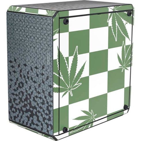 Marijuana Green Checkered Cooler Master MasterBox Q300L Mini Tower Skin