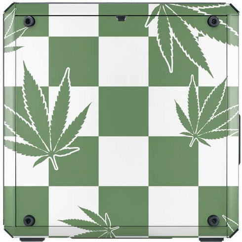 Marijuana Green Checkered Cooler Master MasterBox Q300L Mini Tower Skin