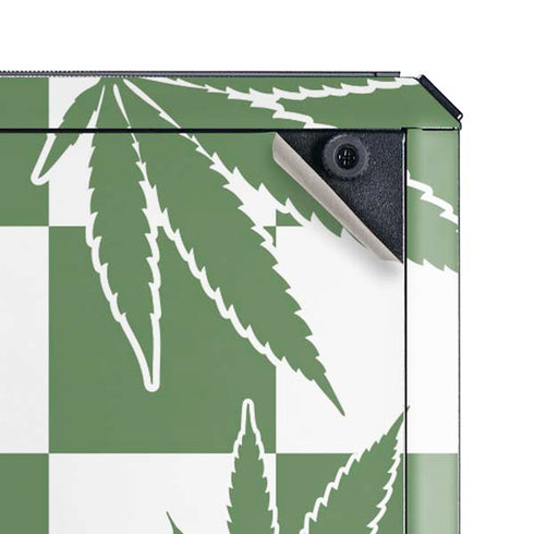 Marijuana Green Checkered Cooler Master MasterBox Q300L Mini Tower Skin
