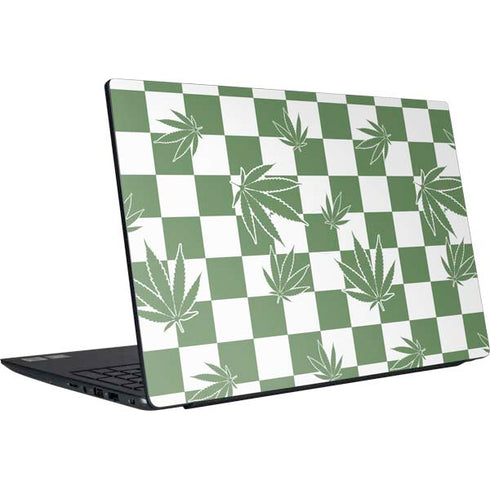 Marijuana Green Checkered Dell Vostro Skin