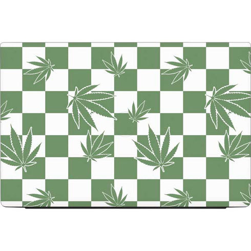 Marijuana Green Checkered Dell Vostro Skin
