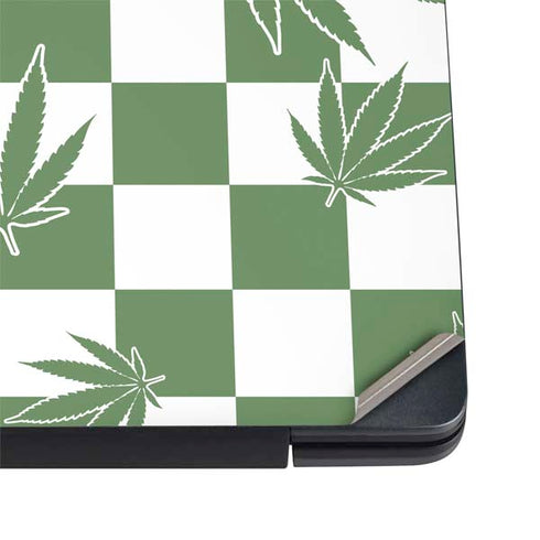 Marijuana Green Checkered Dell Vostro Skin