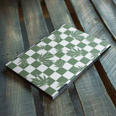 Marijuana Green Checkered HP Envy Skin