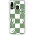 Marijuana Green Checkered Galaxy A20 Clear Case