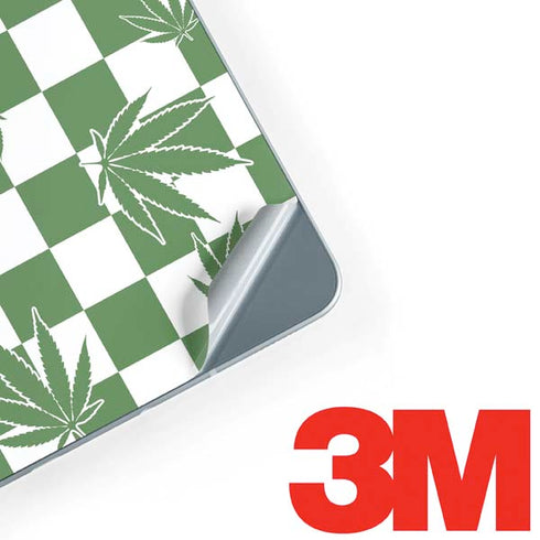 Marijuana Green Checkered Galaxy Book 12in Skin