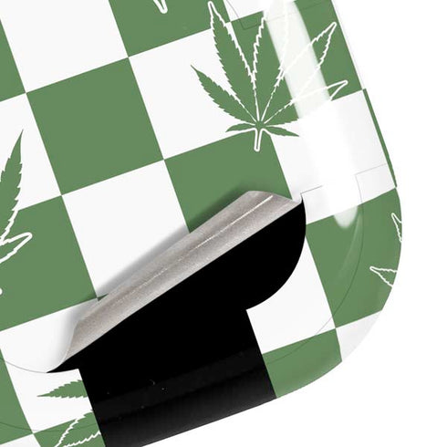Marijuana Green Checkered Galaxy Buds Pro Skin