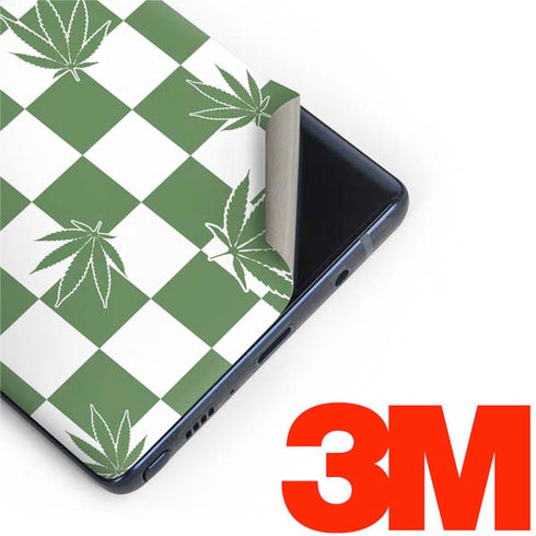 Marijuana Green Checkered Galaxy Note 9 Skin