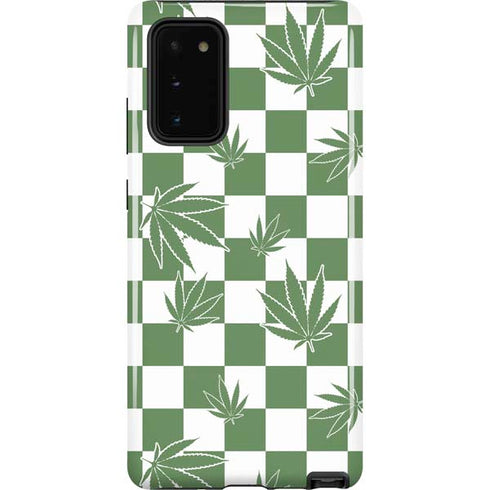Marijuana Green Checkered Galaxy Note20 5G Pro Case