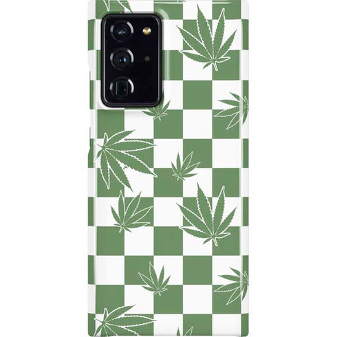 Marijuana Green Checkered Galaxy Note20 Ultra 5G Lite Case