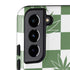 Marijuana Green Checkered Galaxy S22 Pro Case