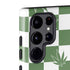 Marijuana Green Checkered Galaxy S22 Ultra Pro Case
