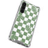 Marijuana Green Checkered Galaxy S23 Plus Clear Case