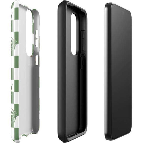 Marijuana Green Checkered Galaxy S23 Plus Pro Case