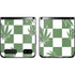 Marijuana Green Checkered Galaxy Z Flip Skin
