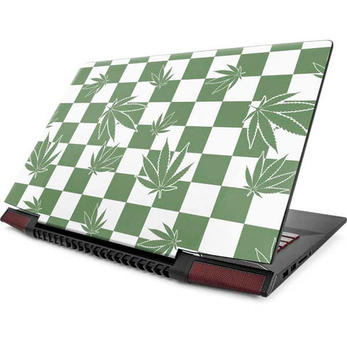 Marijuana Green Checkered Lenovo IdeaPad Skin