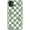 Marijuana Green Checkered iPhone 11 Clear Case