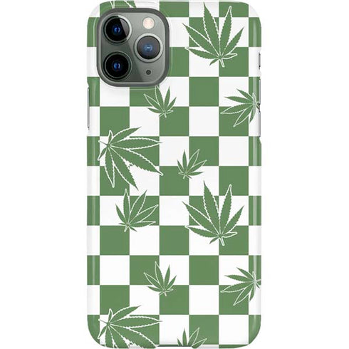 Marijuana Green Checkered iPhone 11 Pro Lite Case