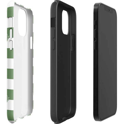 Marijuana Green Checkered iPhone 12 Impact Case