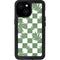 Marijuana Green Checkered iPhone 13 Mini Waterproof Case